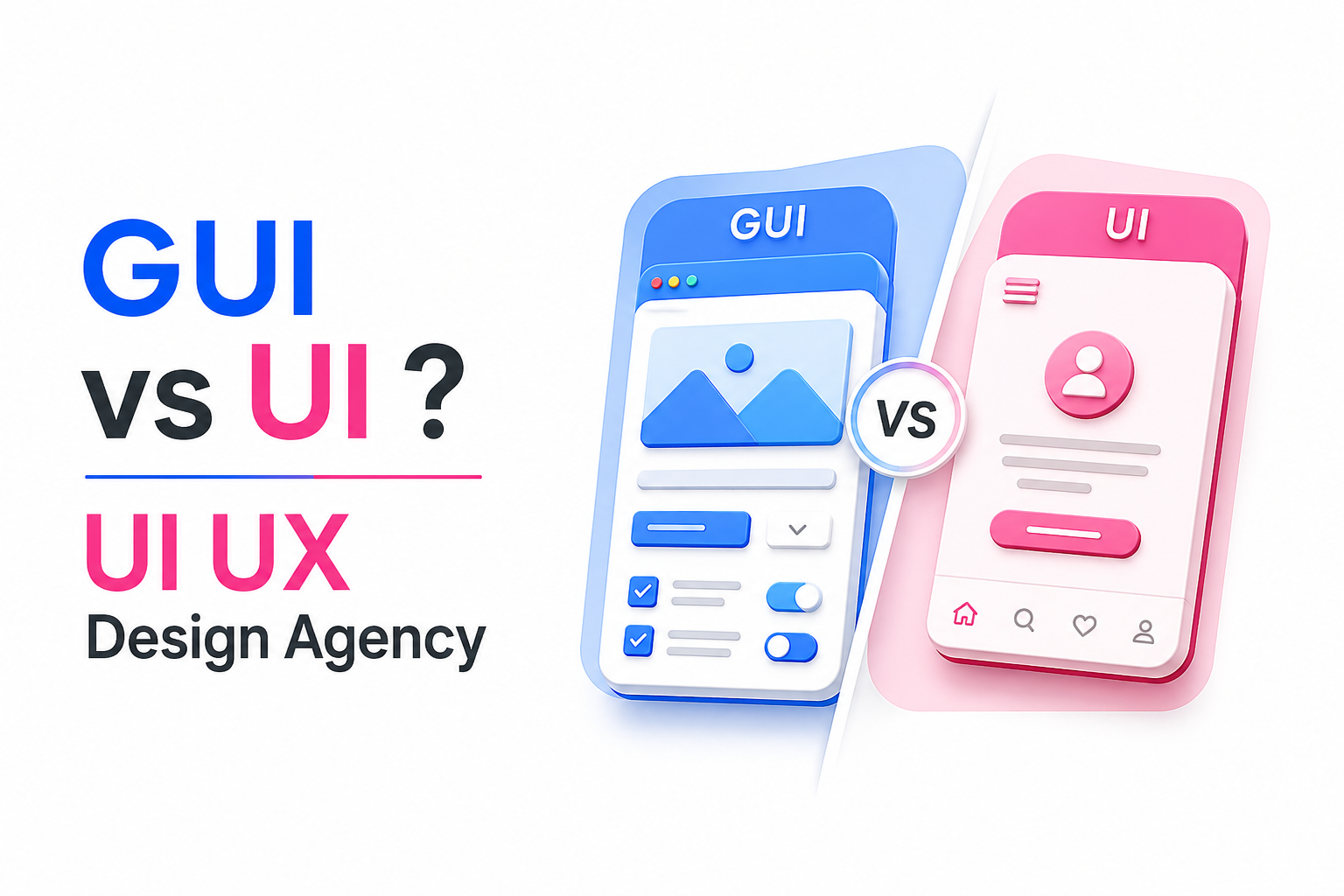 GUI vs UI: What’s the Difference? Explained by a Top UI UX Design Agency in Bangalore 